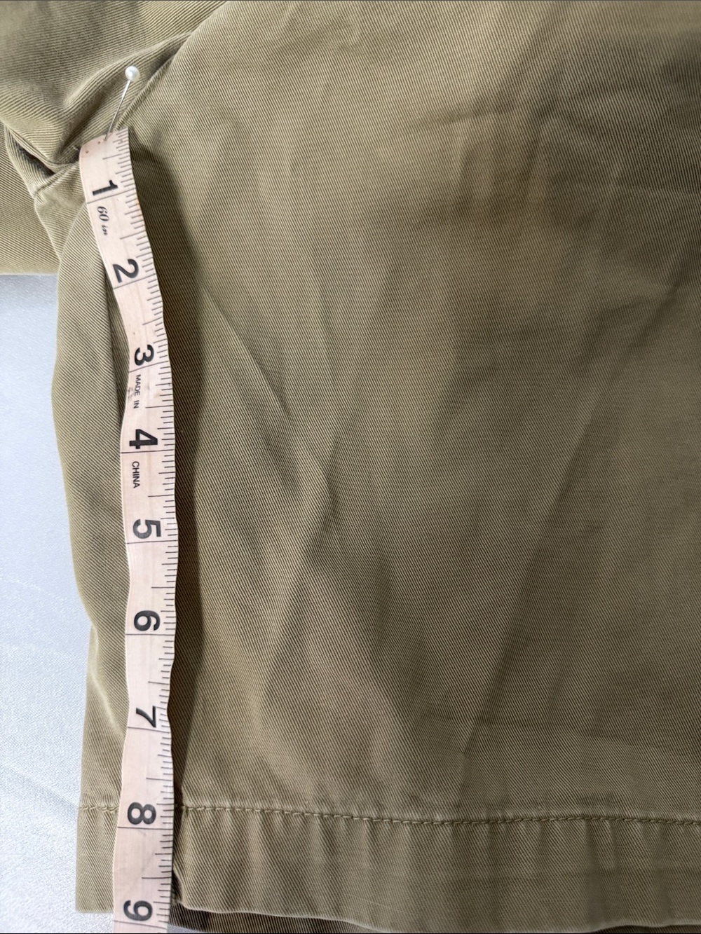 Ralph Lauren Polo Men's Olive/ Khaki  Flat-Front Chino Shorts - Picture 7 of 9